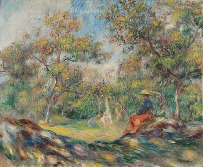 Femme dans un paysage - Pierre Auguste Renoir